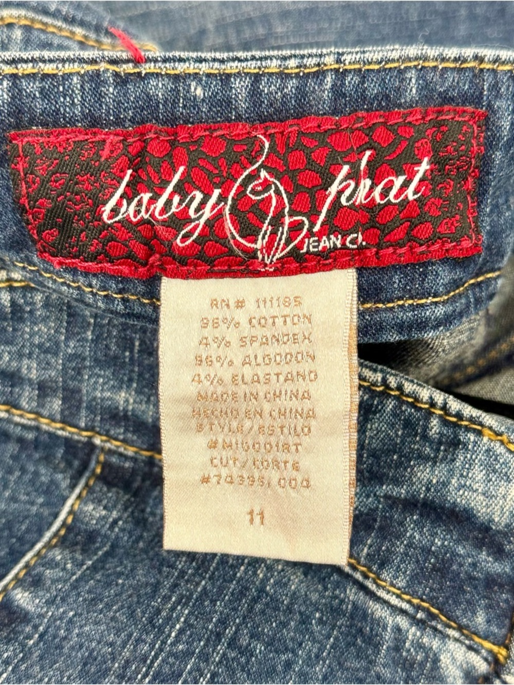 NWT Baby Phat Denim Strapless Dress Size 11 Y2K Kimora Lee Simmons Jean Dress - Picture 12 of 12